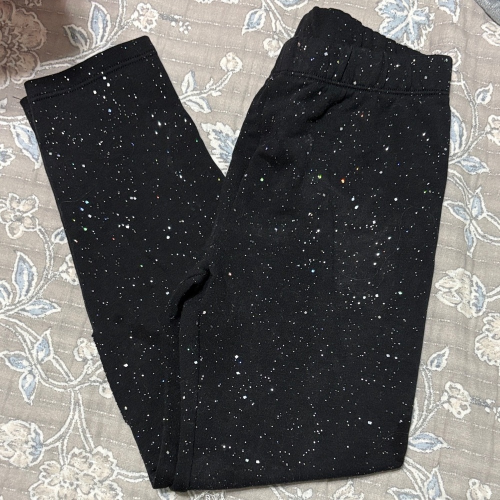 Jumping Beans Black Speckled Kids Leggings
